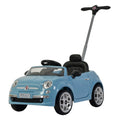 Lovely Baby Fiat 500 Kids Ride-On Push Car with Parental Control Handle - Blue - product hero