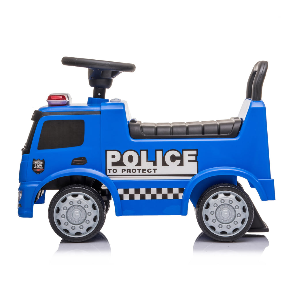 Lovely Baby Mercedes-Benz Police Truck Ride-On Push Car - Blue - alternate angle