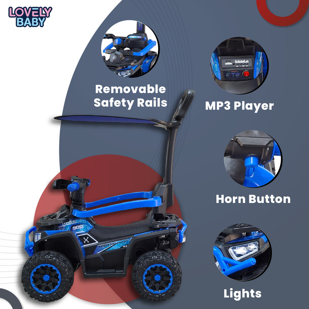 Lovely Baby Lovely Baby Troxsu Ride On Push Car - Blue - dimensions and contents