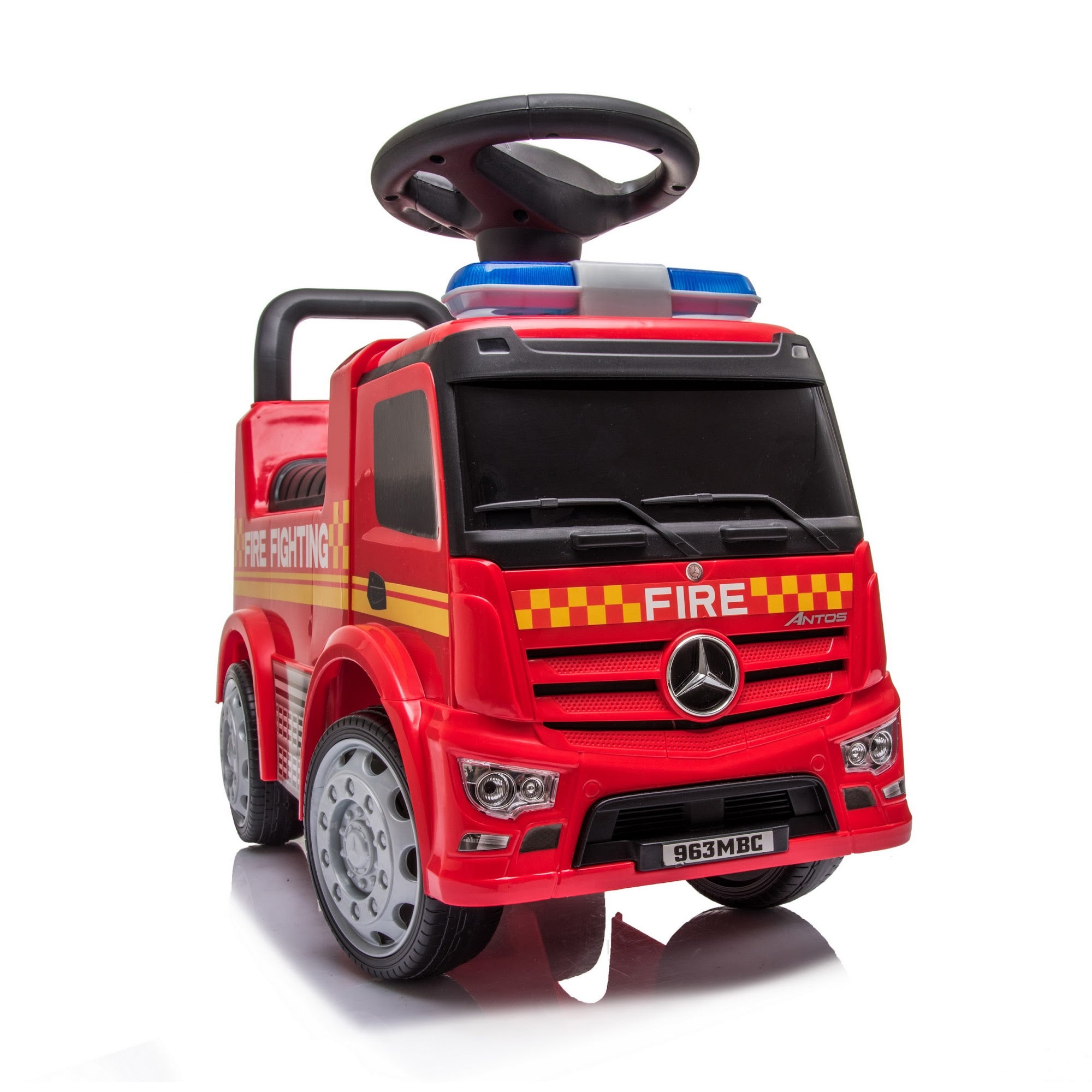 Lovely Baby Mercedes-Benz Fire Truck Ride-On Push Car - Red - lifestyle view