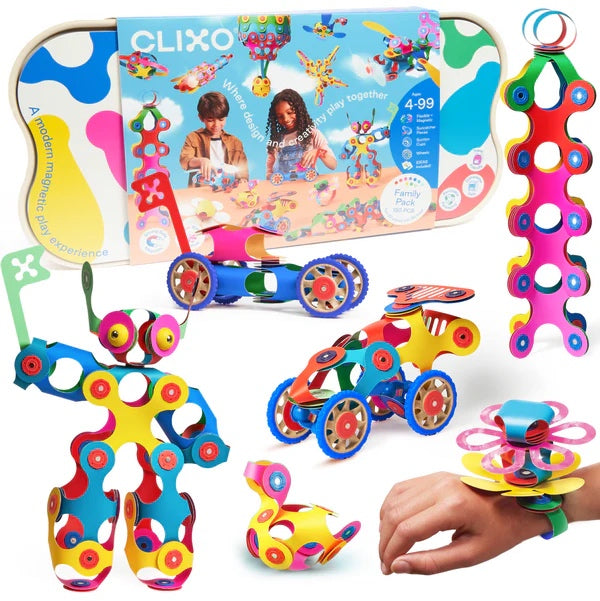 Clixo Family Pack - 150 Piece Magnetic Building Set