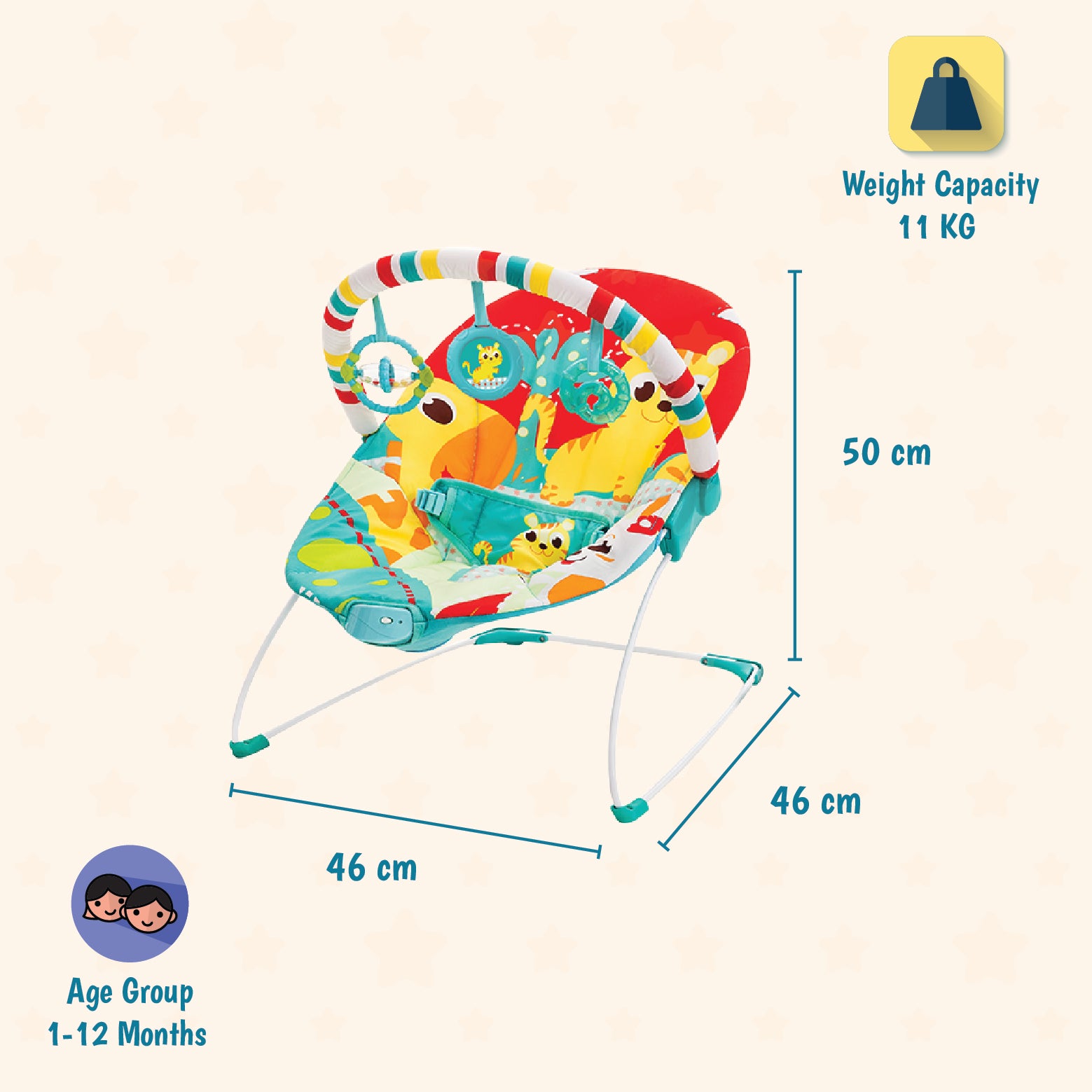 Mastela Bouncer Rocker - Red