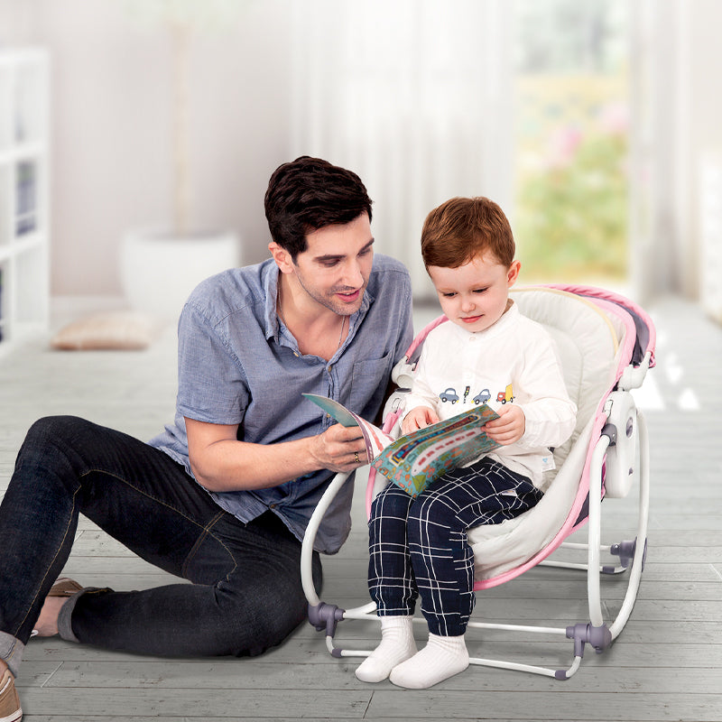 Mastela 5 In 1 Rocker & Bassinet for Infants - Pink
