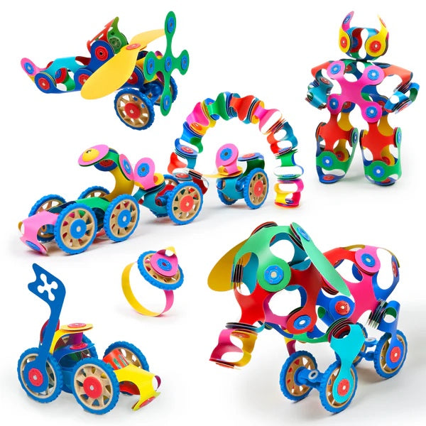 Clixo Wheel Creator Pack - 72 Piece Magnetic Building Set
