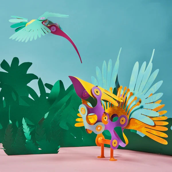 Clixo Tropical Birds Pack - 30 Piece Magnetic Building Set