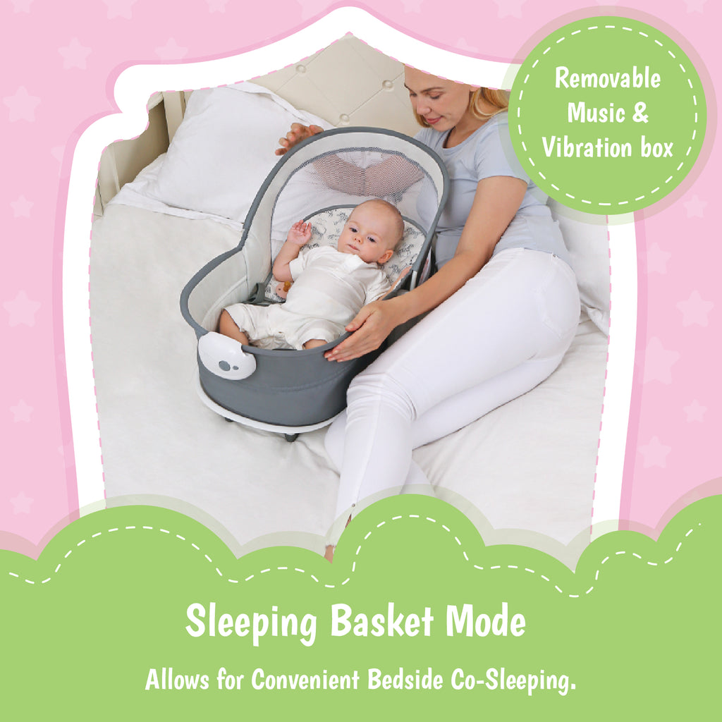 Mastela 6-in-1 Deluxe Multi-Functional Bassinet - White