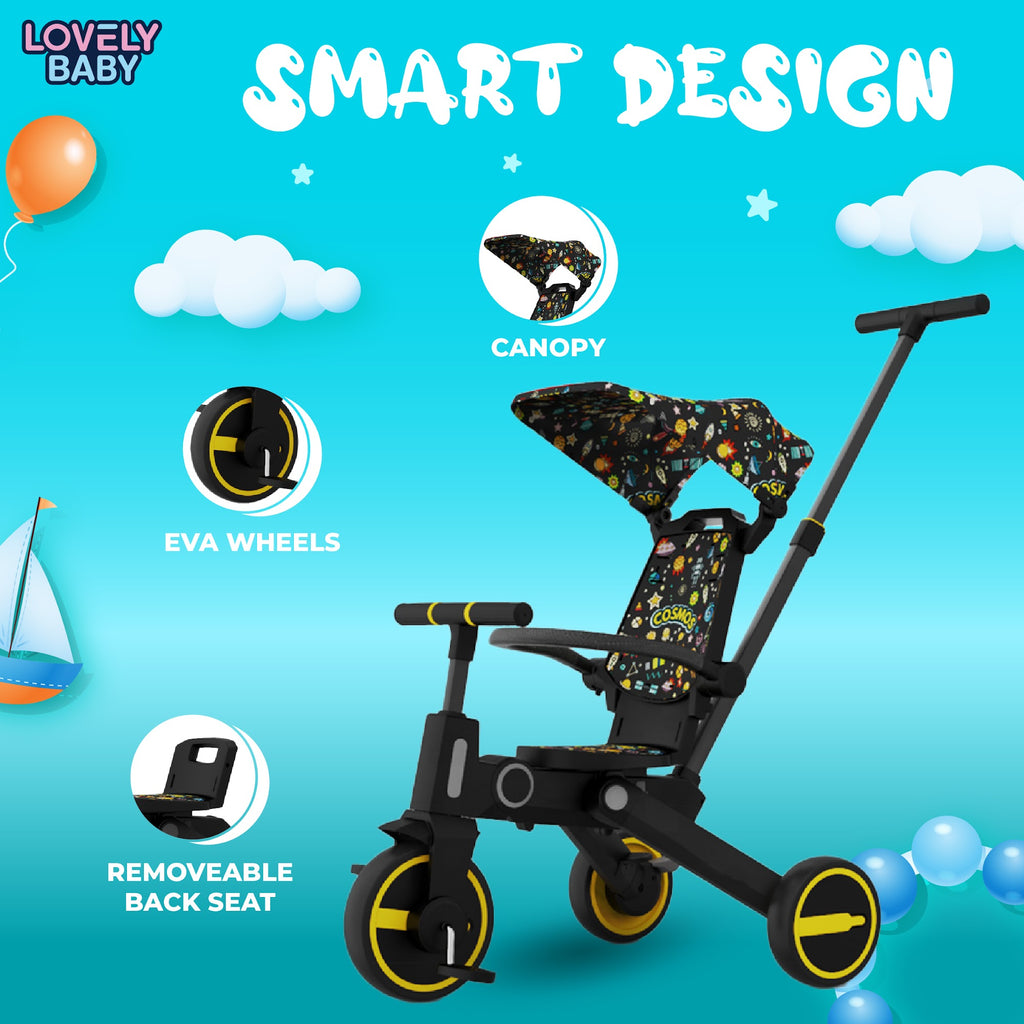 Lovely Baby Lovely Baby 7-in-1 Kids Tricycle - Yellow - additional view 8