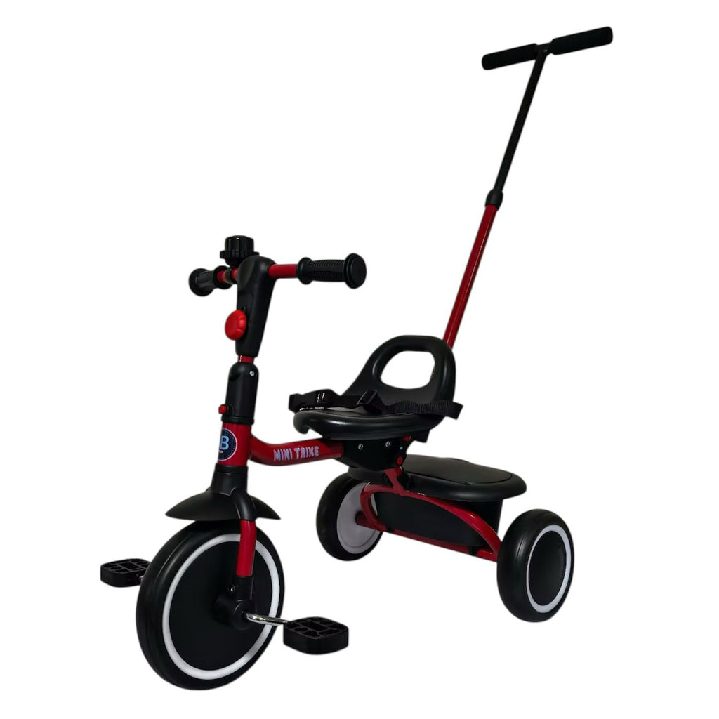 Lovely Baby Lovely Baby Tricycle for Kids Trike with Adjustable Handle, EVA Wheels, Seat Belt & Rear Basket, Steel Frame for Children Age 1 to 3 Years - Red - product hero