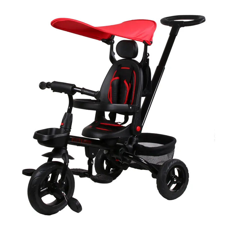 Lovely Baby Lovely Baby Smart Kids Tricycle Stroller with 360° Rotating Seat & EVA Wheels - Red - alternate angle
