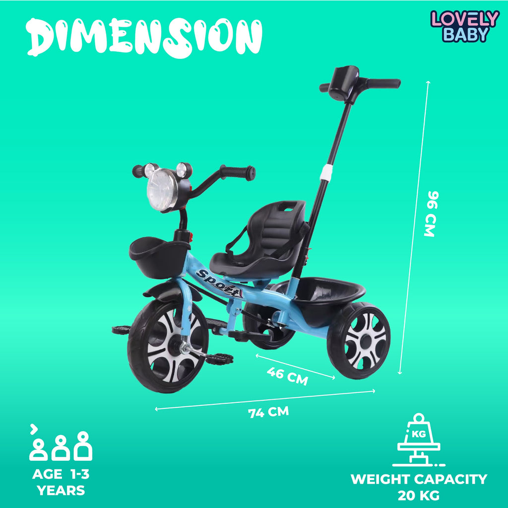 Lovely Baby Lovely Baby Kids Smart Tricycle - Blue - additional view 6