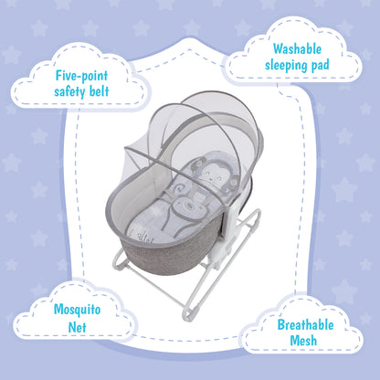 Mastela 4-in-1 Swing & Bassinet - Monkey