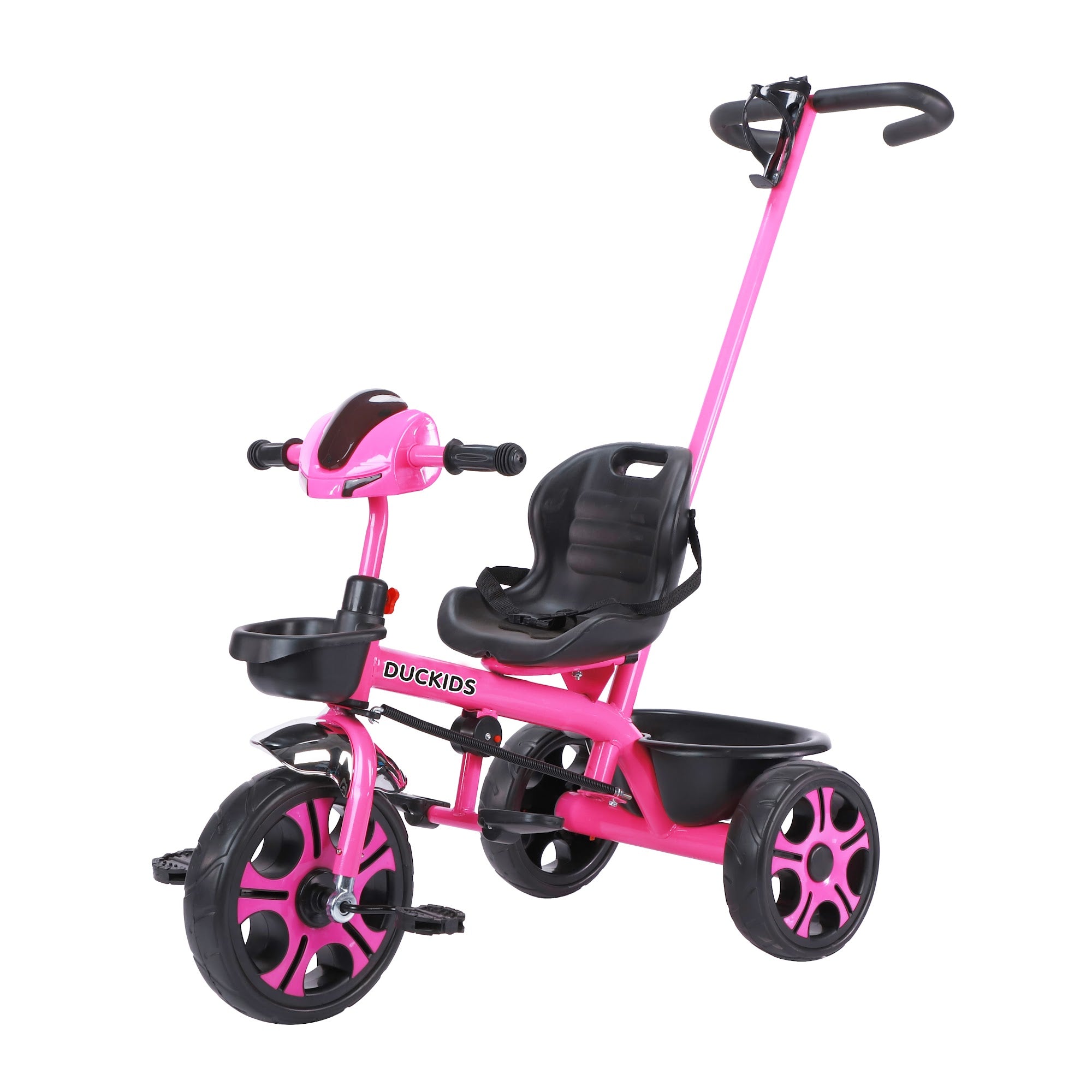 Lovely Baby Lovely Baby Duckids 3-Wheel Kids Tricycle w Parent Handle - Pink - product hero