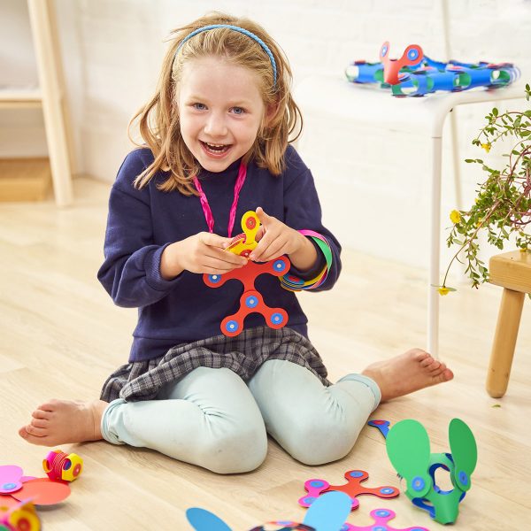 Clixo Rainbow Pack - 42 Piece Magnetic Building Set