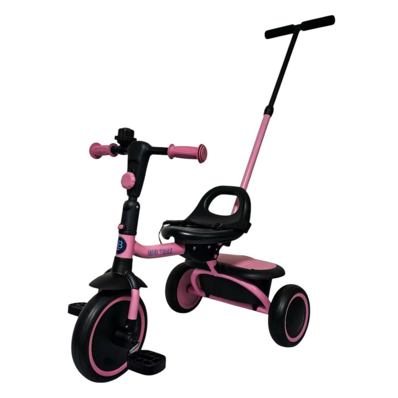 Lovely Baby Lovely Baby Tricycle for Kids Trike with Adjustable Handle, EVA Wheels, Seat Belt & Rear Basket, Steel Frame for Children Age 1 to 3 Years - Pink - product hero