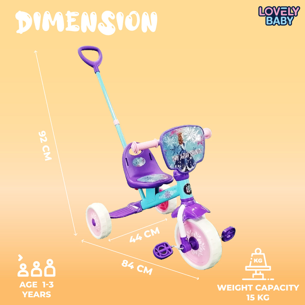 Lovely Baby Lovely Baby Smart Kids Tricycle - Ice & Snow - dimensions and contents