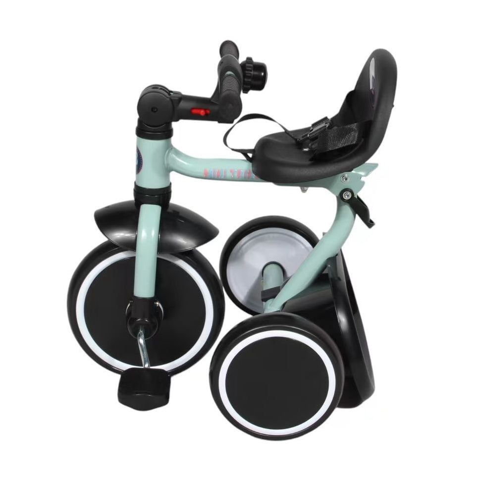 Lovely Baby Lovely Baby Foldable Toddler Tricycle with Seat Belt & EVA Wheels - Blue - alternate angle