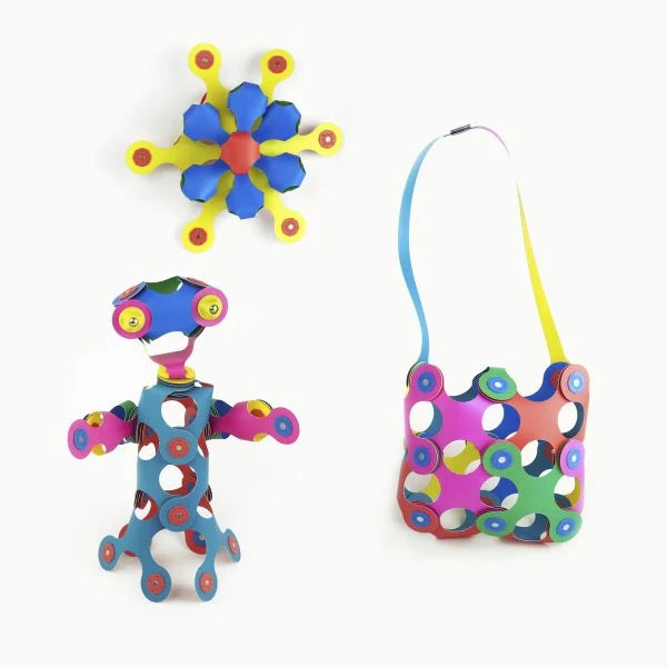 Clixo Rainbow Pack - 42 Piece Magnetic Building Set