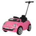 Lovely Baby Fiat 500 Kids Ride-On Push Car with Parental Control Handle - Pink - product hero