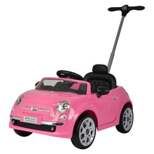 Lovely Baby Fiat 500 Kids Ride-On Push Car with Parental Control Handle - Pink - product hero