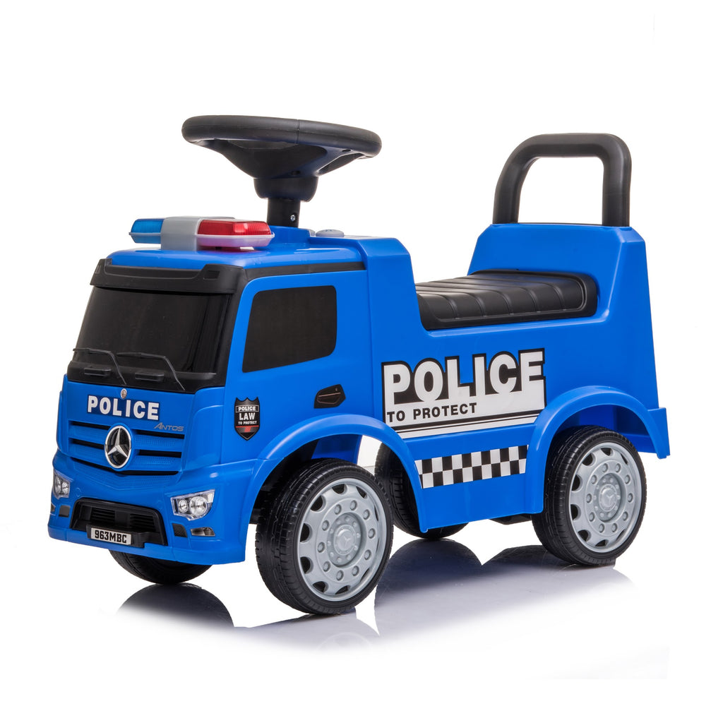 Lovely Baby Mercedes-Benz Police Truck Ride-On Push Car - Blue - product hero