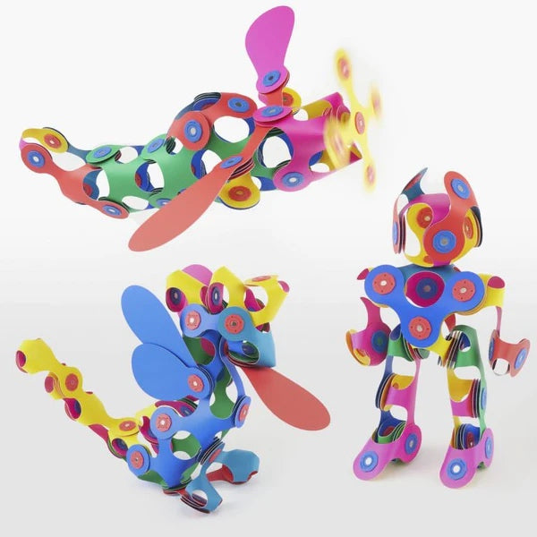 Clixo Super Rainbow Pack - 60 Piece Magnetic Building Set