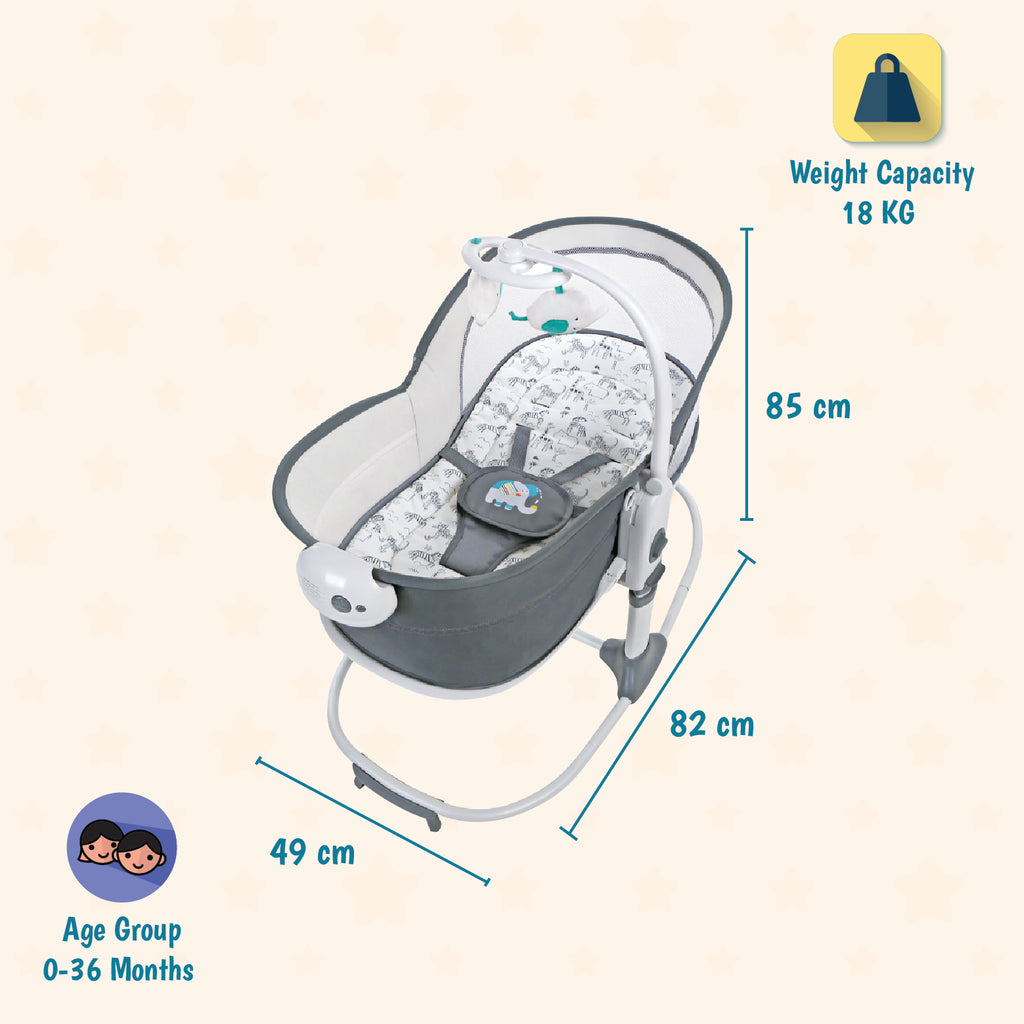 Mastela 6-in-1 Deluxe Multi-Functional Bassinet - White