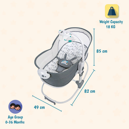 Mastela 6-in-1 Deluxe Multi-Functional Bassinet - White