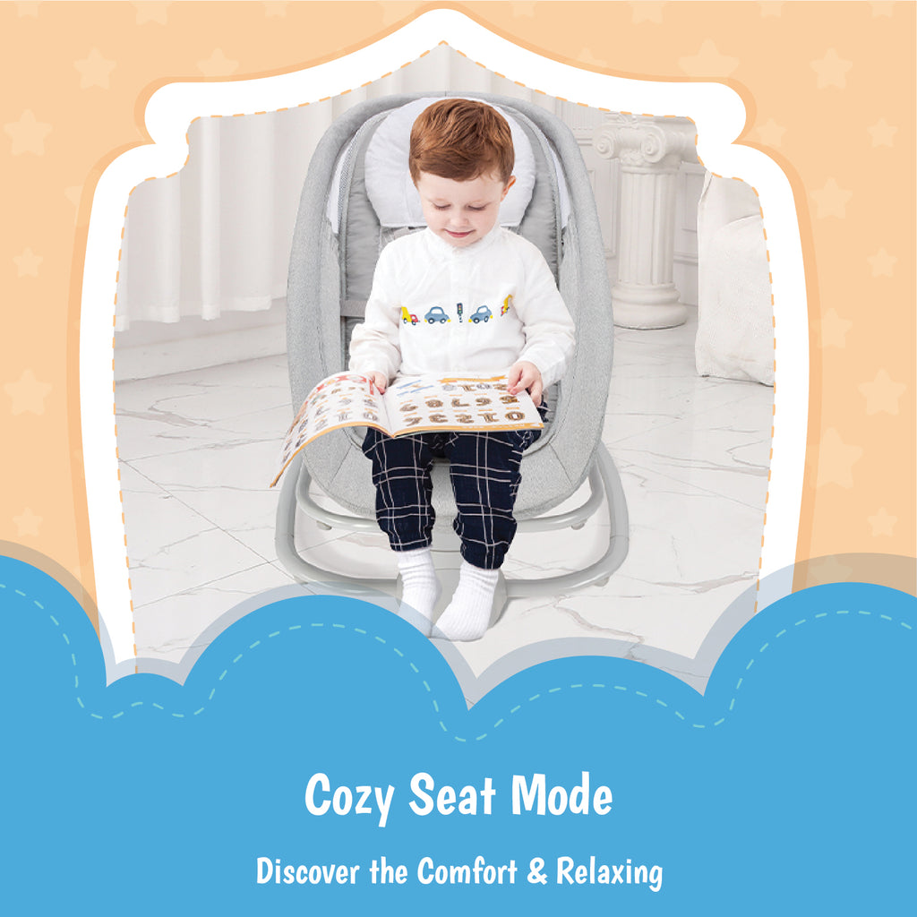 Mastela 4-in-1 Baby Rocking Chair - Light Grey