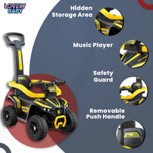 Lovely Baby Lovely Baby Kids Ride-On ATV Push Car - Yellow - alternate angle