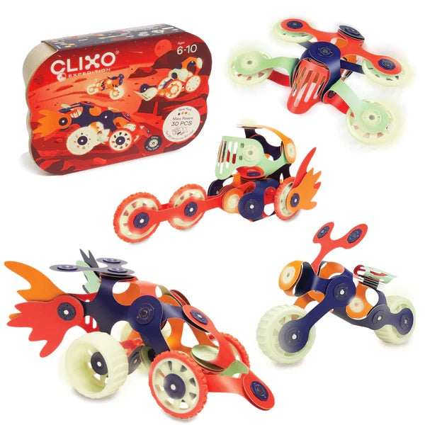 Clixo Mars Rovers Pack - 30 Piece Magnetic Building Set