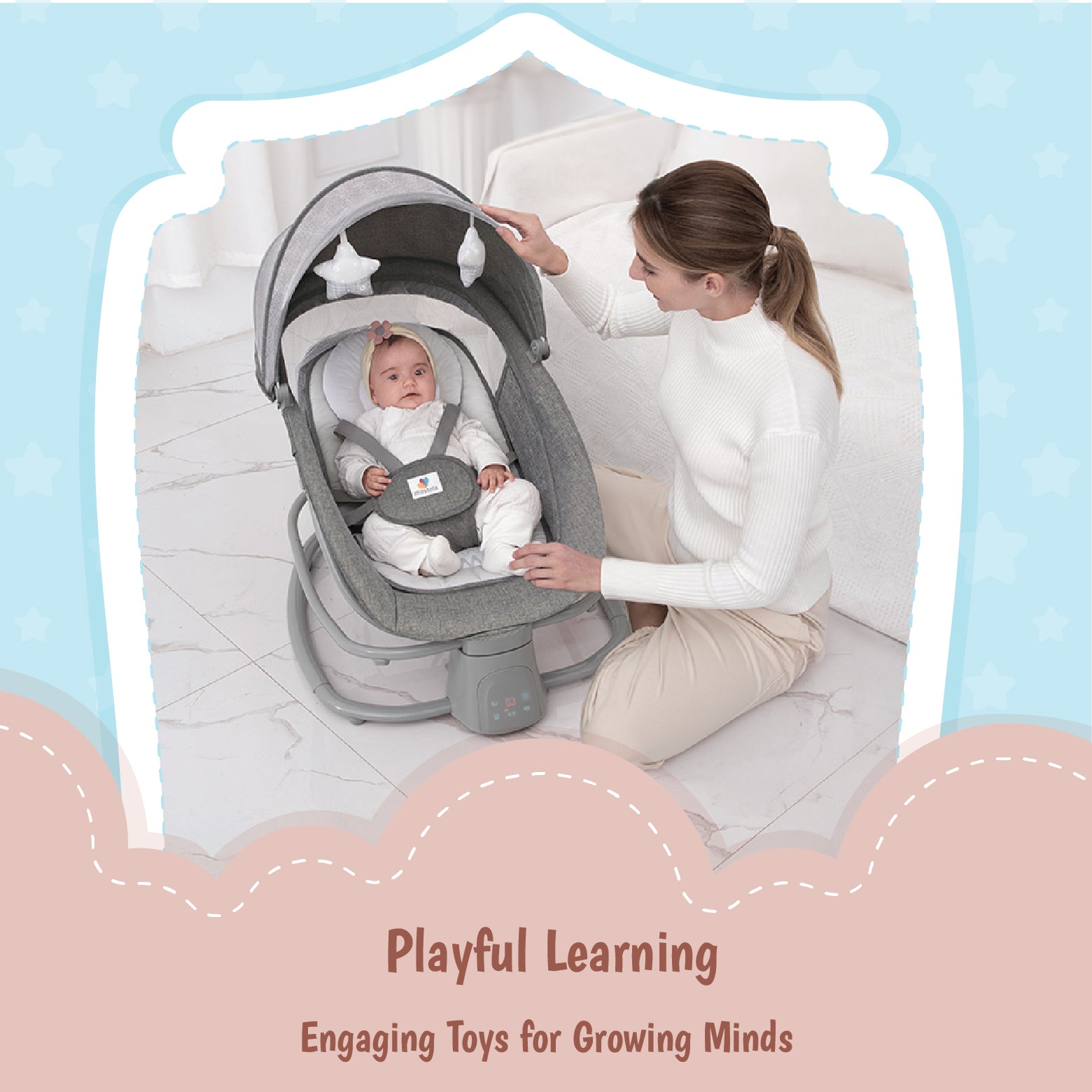 Mastela 4-in-1 Baby Rocking Chair - Dark Grey