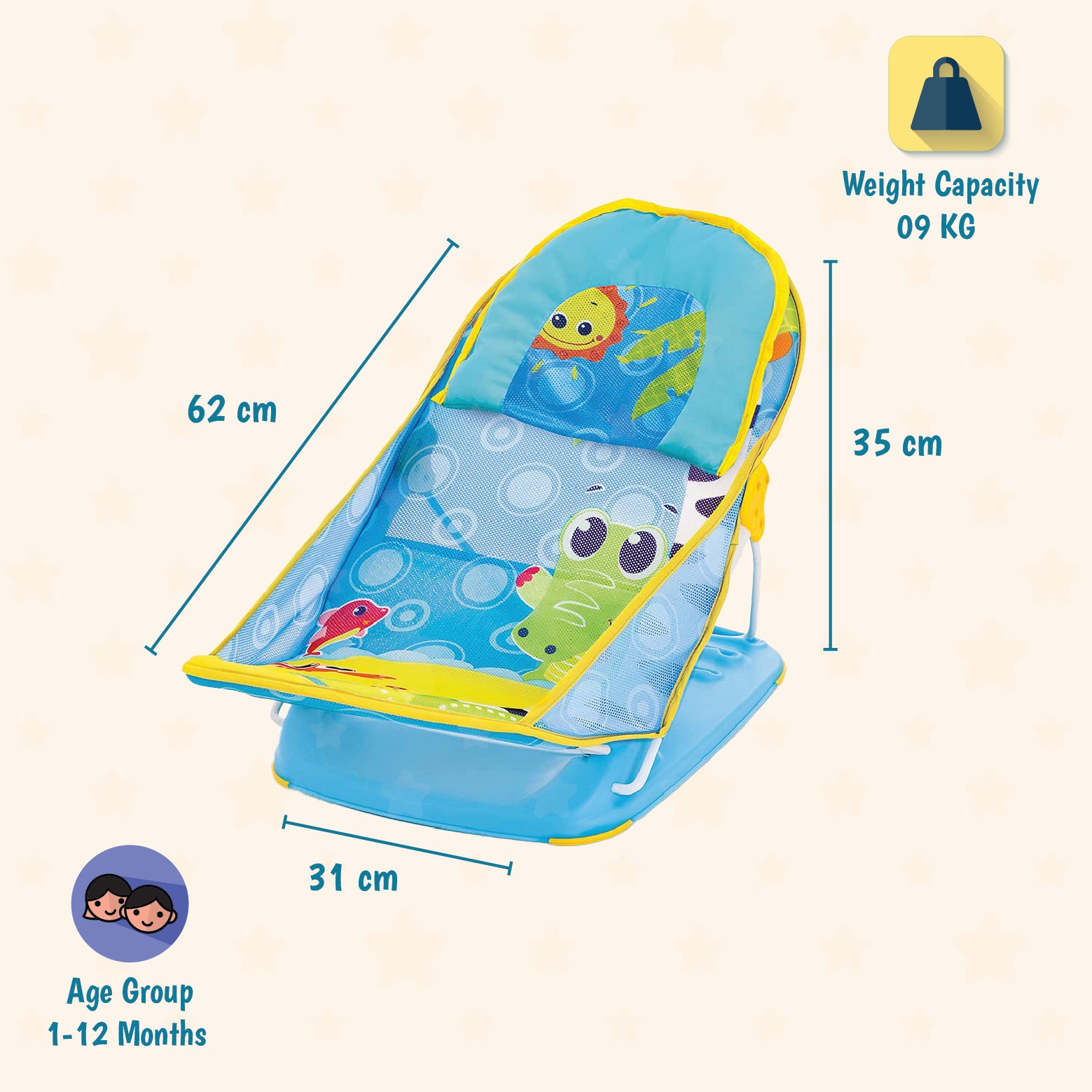 Mastela Baby Bath Chair - Blue