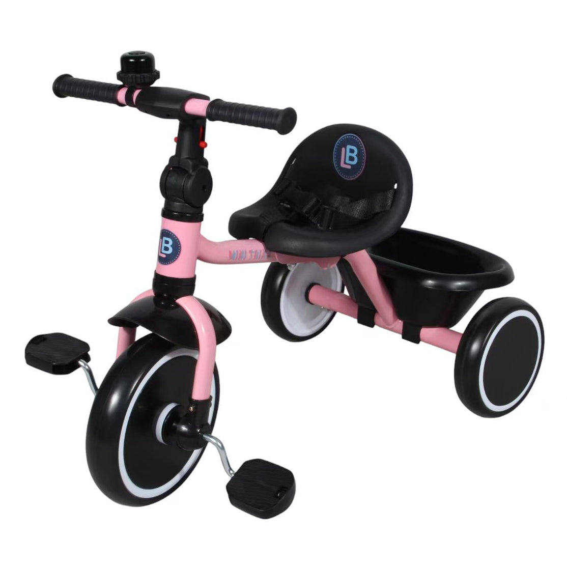 Lovely Baby Lovely Baby Foldable Toddler Tricycle with Seat Belt & EVA Wheels - Pink - product hero