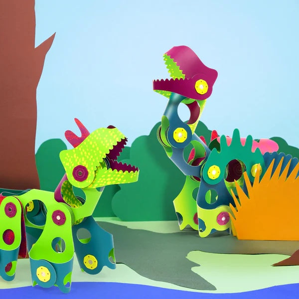Clixo Dino Discovery Pack - 22 Piece Magnetic Building Set