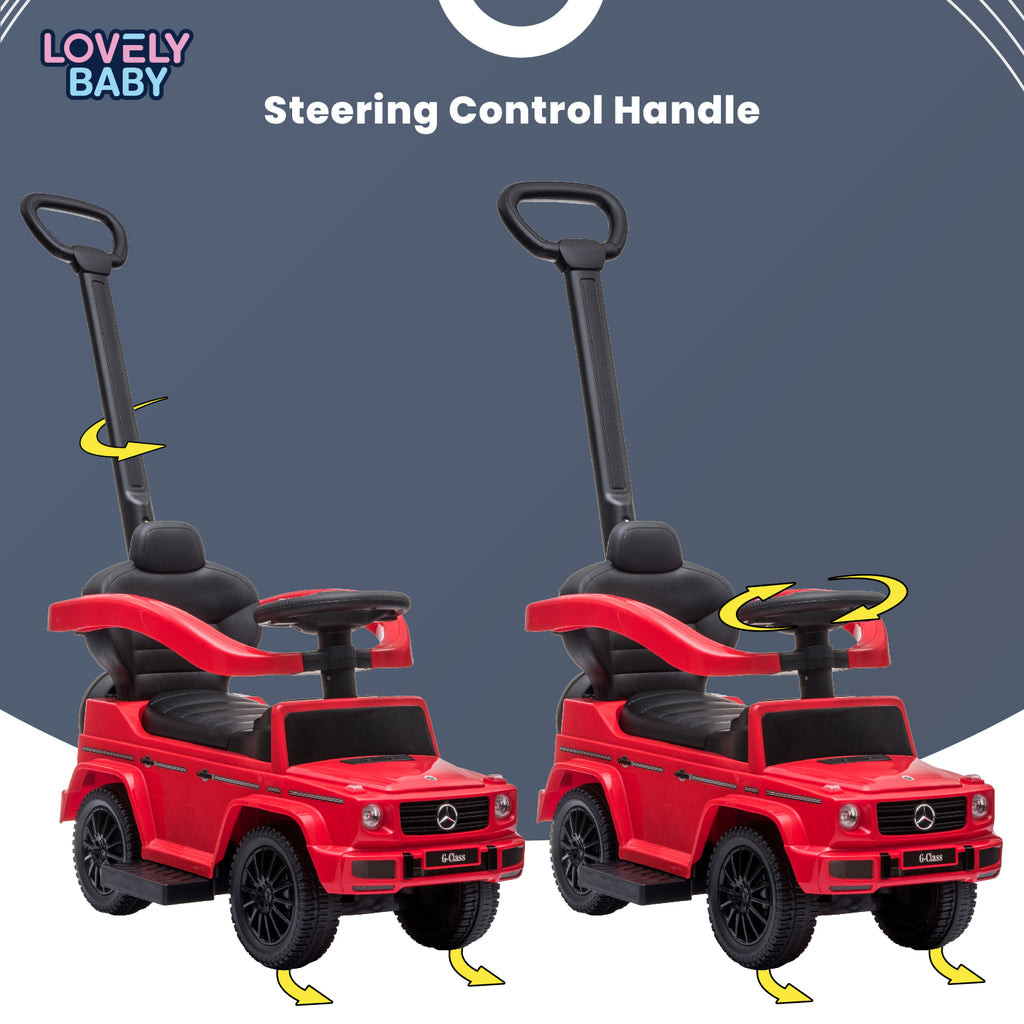 Lovely Baby Mercedes-Benz G-Class Kids Ride-On Push Car - Red - additional view 7
