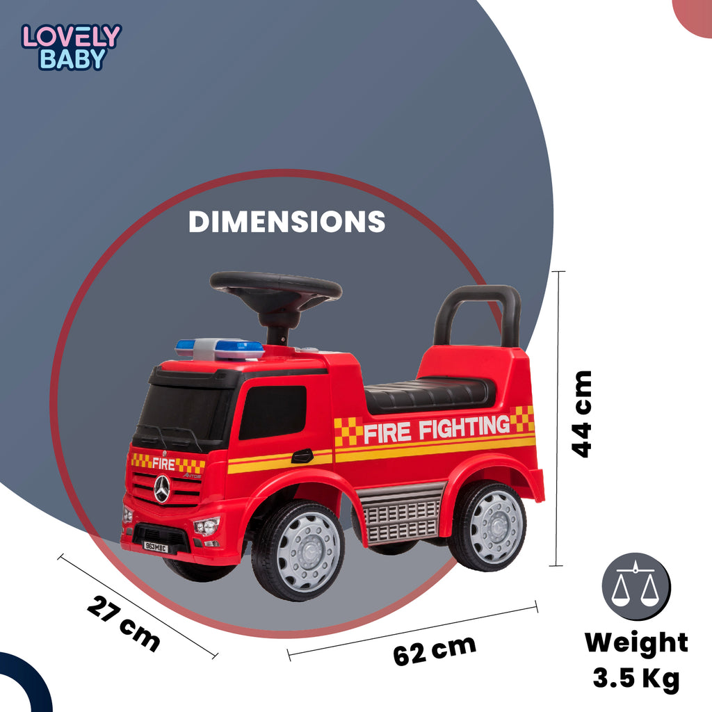 Lovely Baby Mercedes-Benz Police Truck Ride-On Push Car - Blue - additional view 7