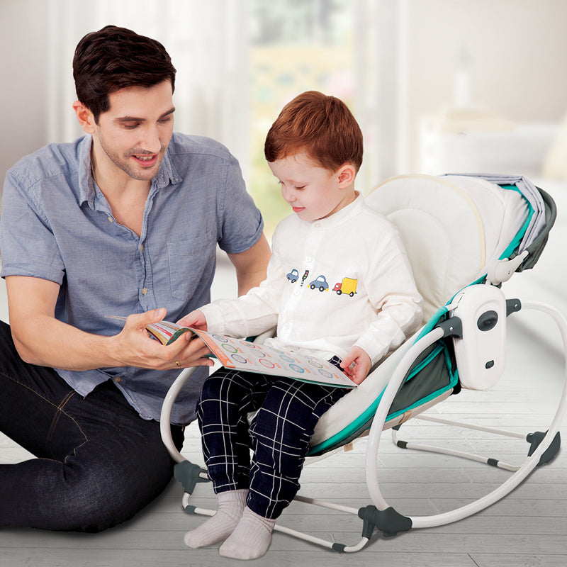 Mastela 5 In 1 Rocker & Bassinet for Infants - Green