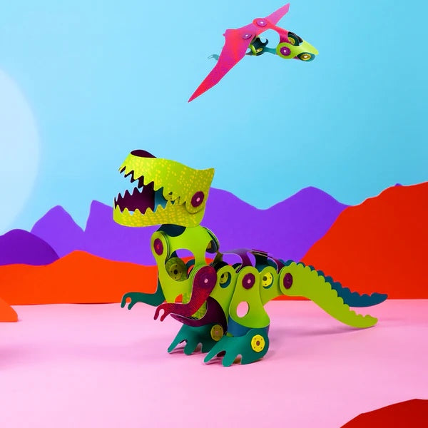 Clixo Dino Adventure Pack - 36 Piece Magnetic Building Set