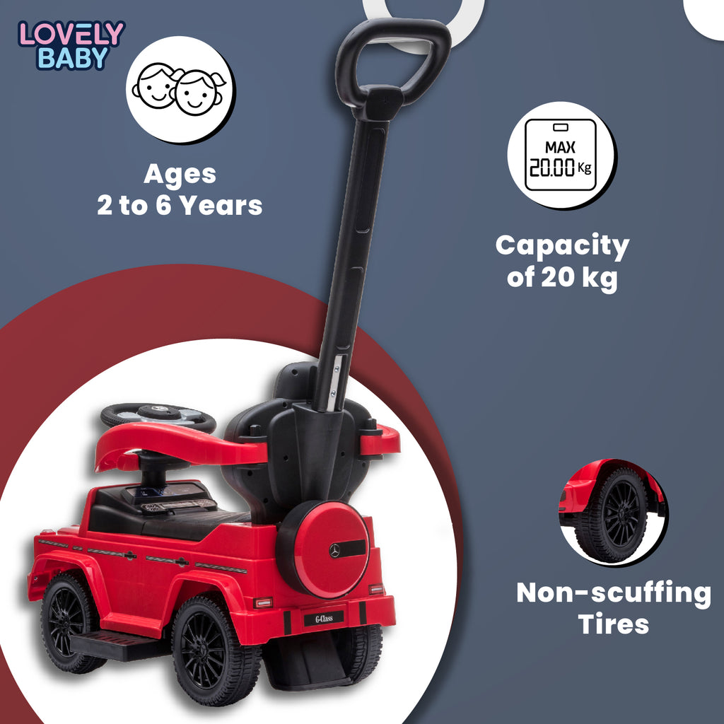 Lovely Baby Mercedes-Benz G-Class Kids Ride-On Push Car - Red - additional view 6