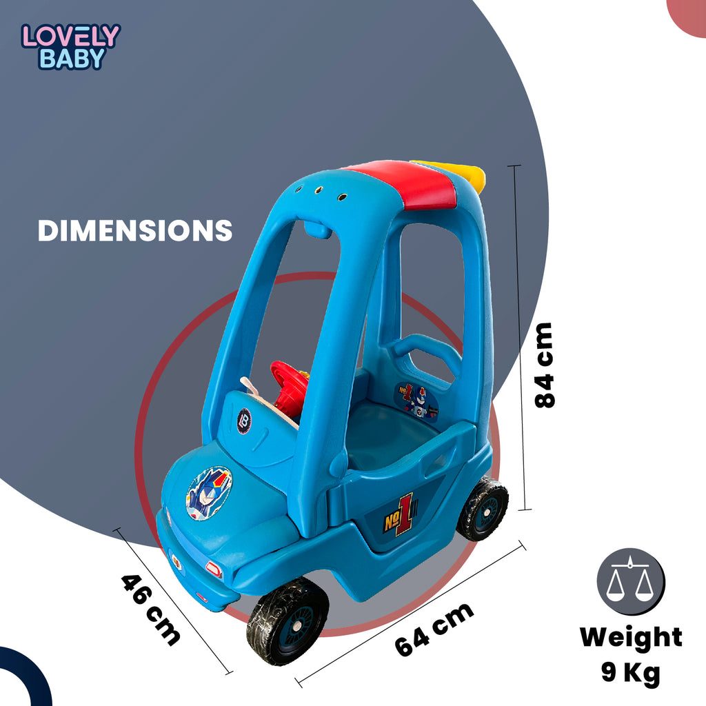 Lovely Baby Lovely Baby Cozy Coupe Ride-On Car - Pink - additional view 5