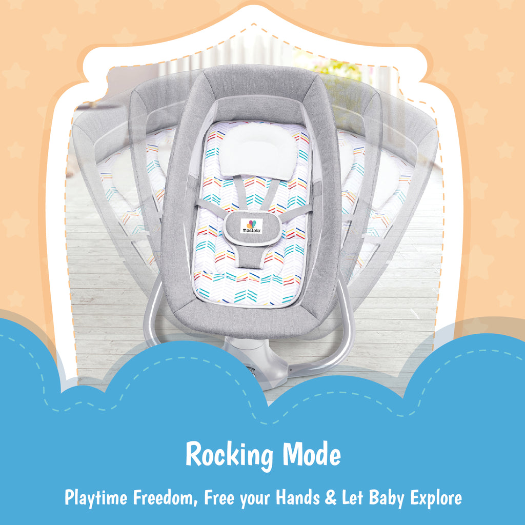 Mastela 3 In 1 Deluxe Multi-Functional Swing & Bassinet - Grey