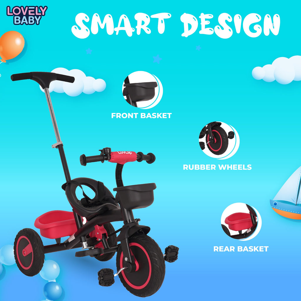 Lovely Baby Lovely Baby - Luv Lap Kids Tricycle - Red - dimensions and contents