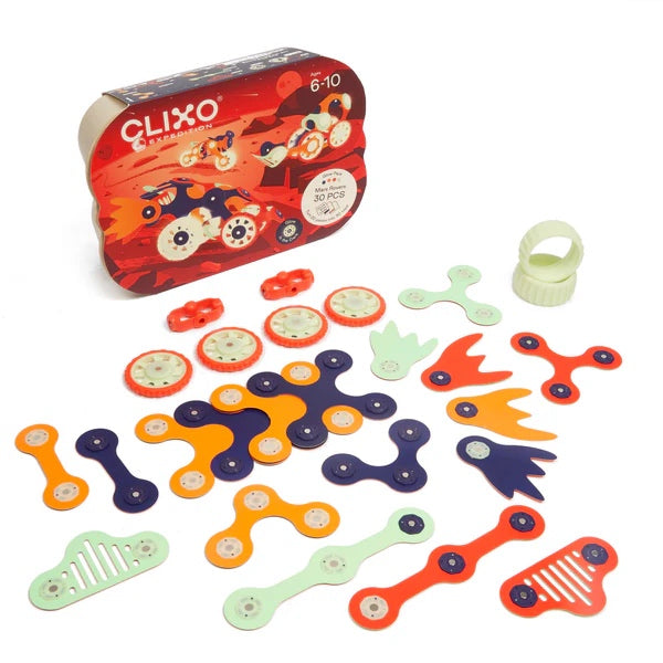 Clixo Mars Rovers Pack - 30 Piece Magnetic Building Set