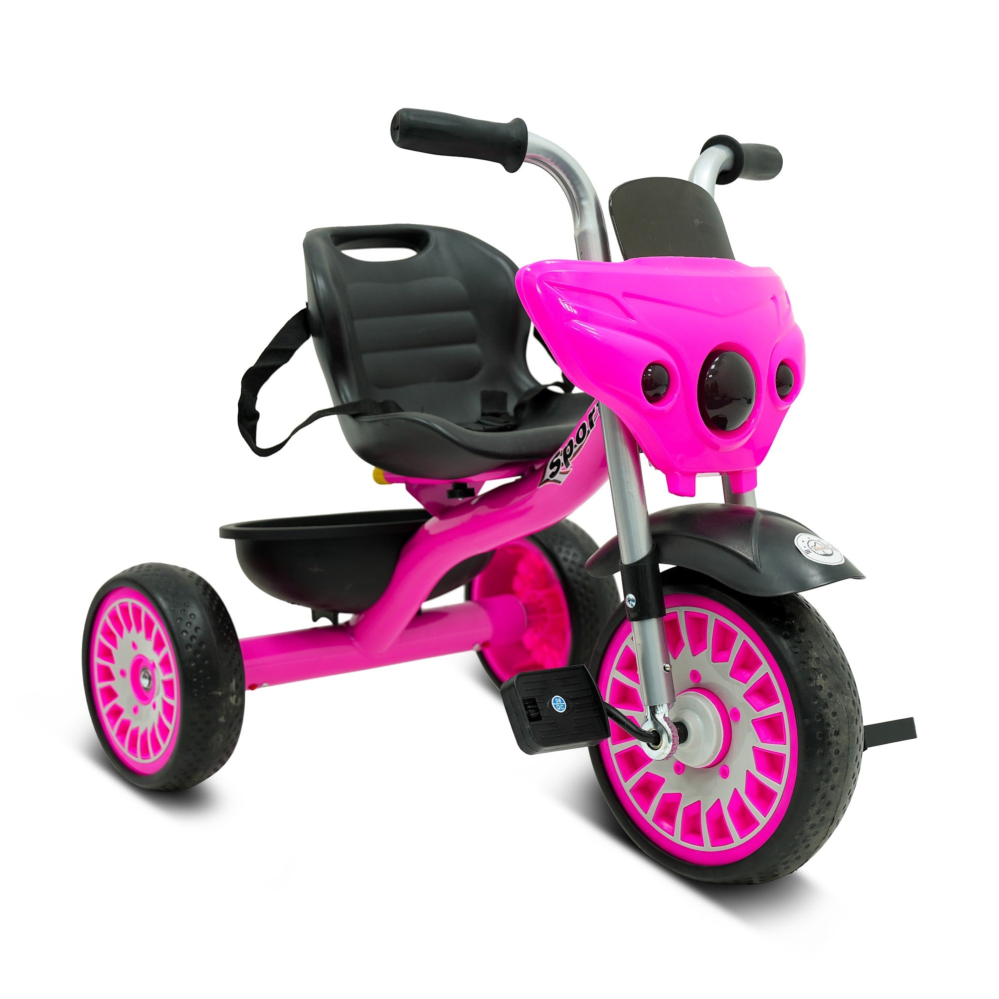 Lovely Baby Lovely Baby Sport Kids Tricycle with Rear Storage Basket - Pink - product hero