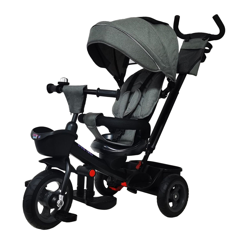 Lovely Baby Lovely Baby Royal Kids Tricycle with 360° Rotating Recline Seat & Canopy - Blue - product hero