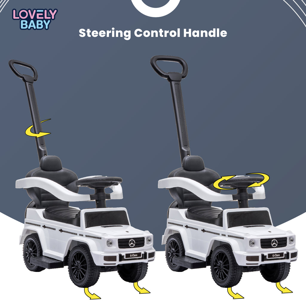 Lovely Baby Mercedes-Benz G-Class Kids Ride-On Push Car - White - additional view 6