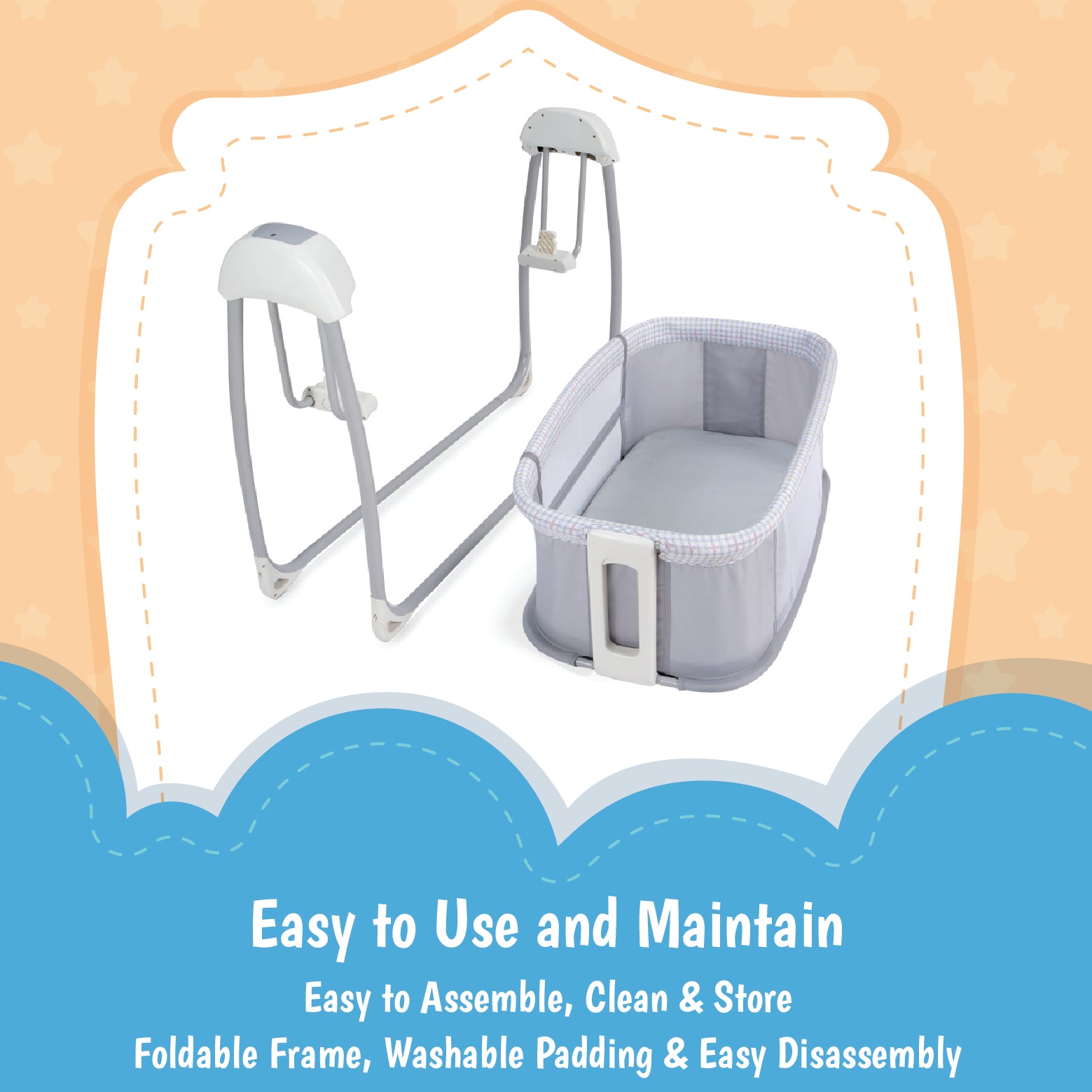Mastela Deluxe 4 in 1 Bassinet - White