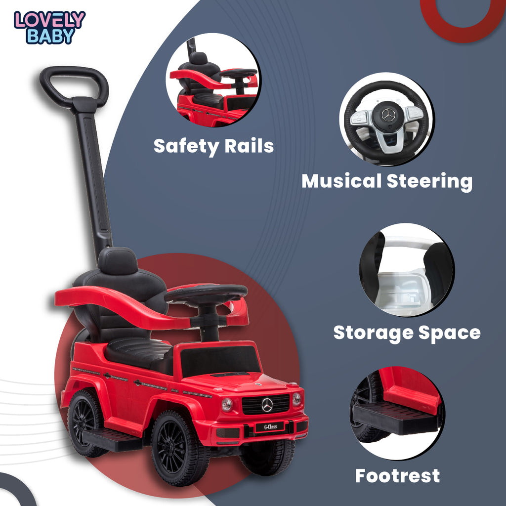 Lovely Baby Mercedes-Benz G-Class Kids Ride-On Push Car - Red - additional view 5
