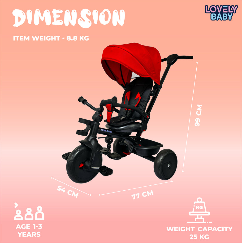Lovely Baby Lovely Baby Kids Quick Trike - Grey - additional view 5