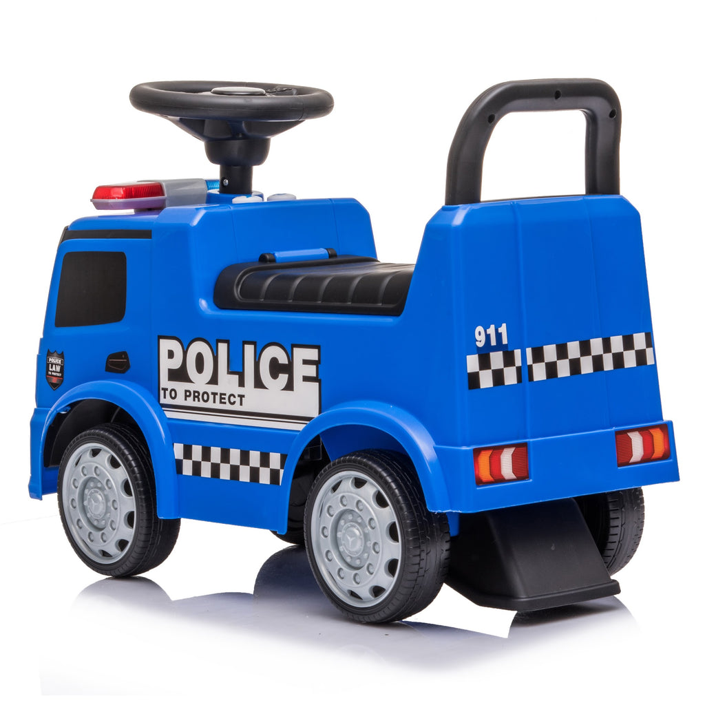 Lovely Baby Mercedes-Benz Police Truck Ride-On Push Car - Blue - lifestyle view